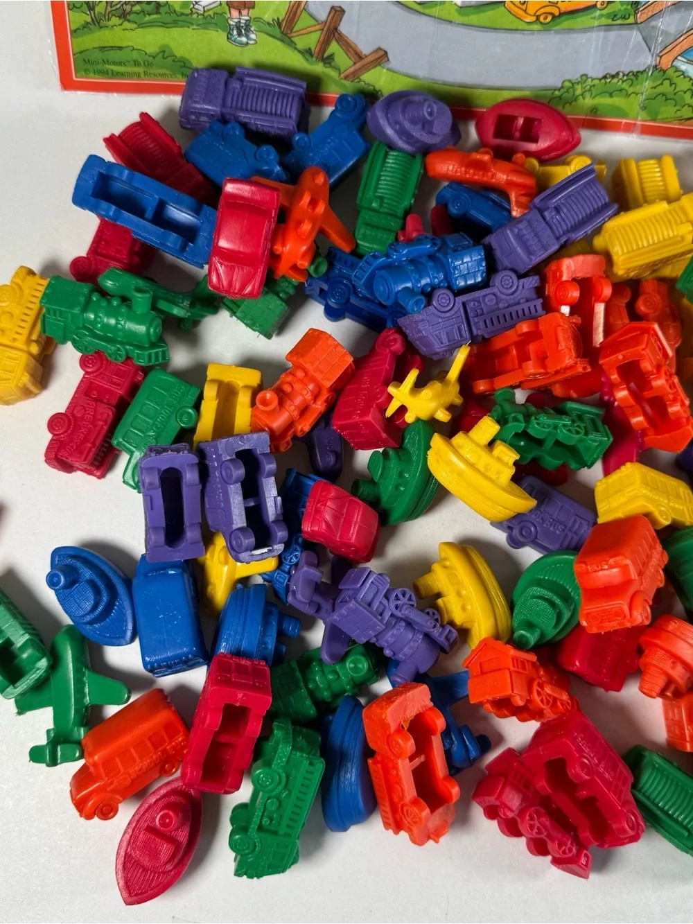 Learning Resources Mini Motors To Go Lot Of 136 And Board Game Race Across Town